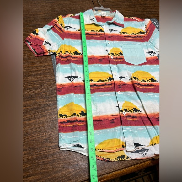Disney Vintage Lion King Button Down Short Sleeve Shirt Mens Medium - Picture 9 of 9